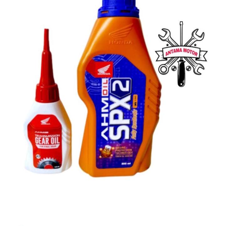 [PT1135] PAKET OLI MOTOR MATIC AHM SPX2 800ML PLUS OLI GARDAN HONDA AHM 120 ML OLI SPX 2 MATIC OLI G