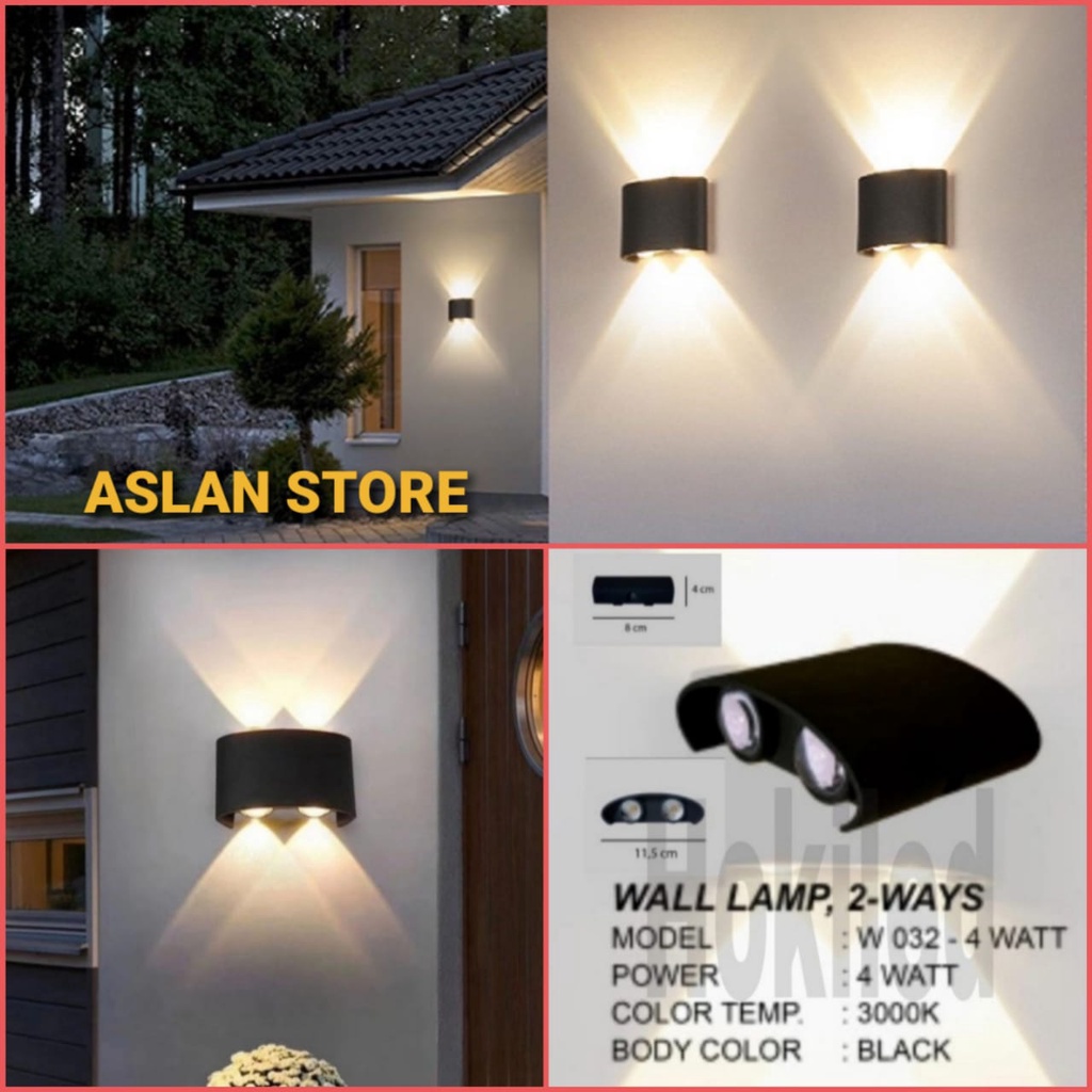 Lampu Hias Dinding lampu Pilar Lampu kamar lampu tidur Minimalis 4W 4 LED Lampu Pilar lampu taman