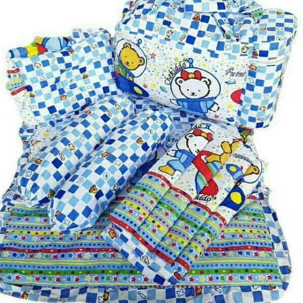 Hot Sell.. Set Perlengkapan Bayi Tas, Gendongan, Alas tempat tidur, Bantal, Guling Murah