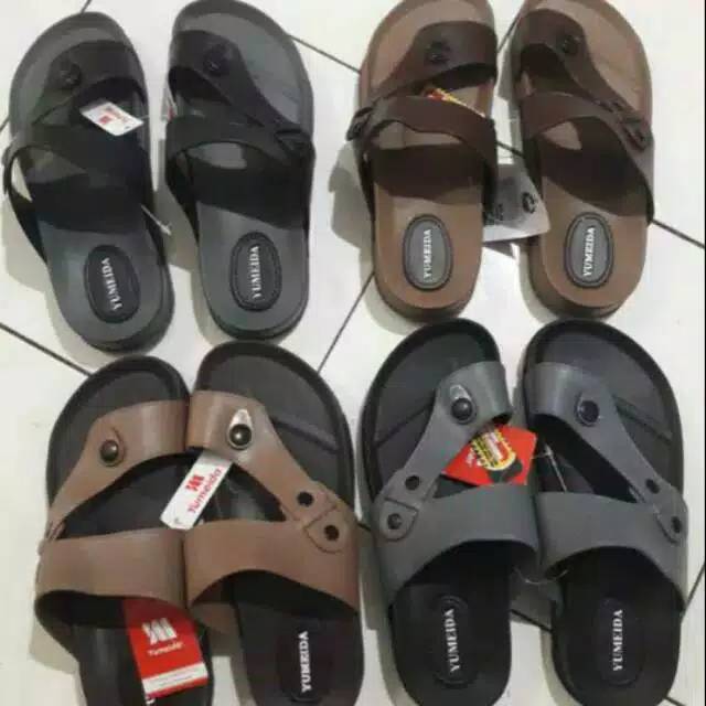 Sandal karet pria jepit jempol/sandal karet yumeida pria