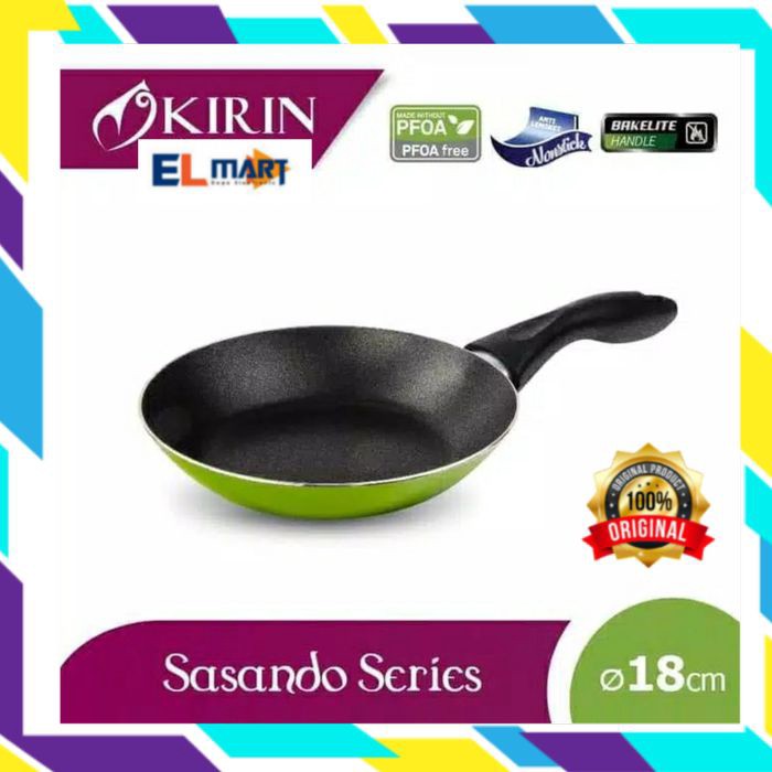 Frypan Teflon 18cm KIRIN Sasando 18 cm fry pan wajan anti lengket 18cm Frypan sasando 18cm kirin