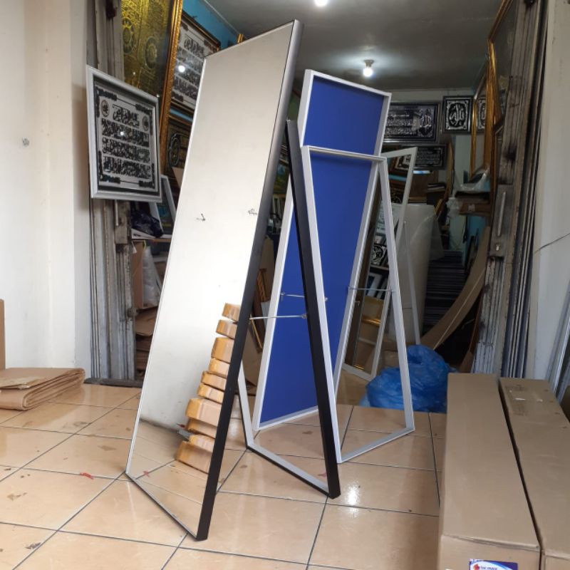 kaca cermin ukuran 122cm x 40cm full cermin/standing mirror/full body