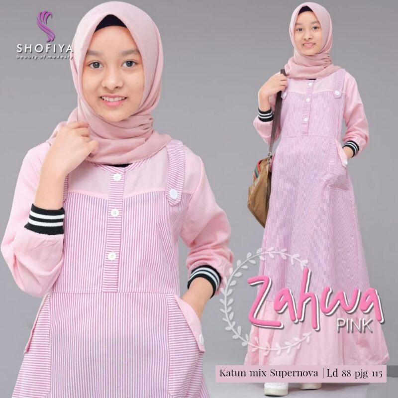 ZAHWA Teen Dress muslim remaja Ori by Shofiya