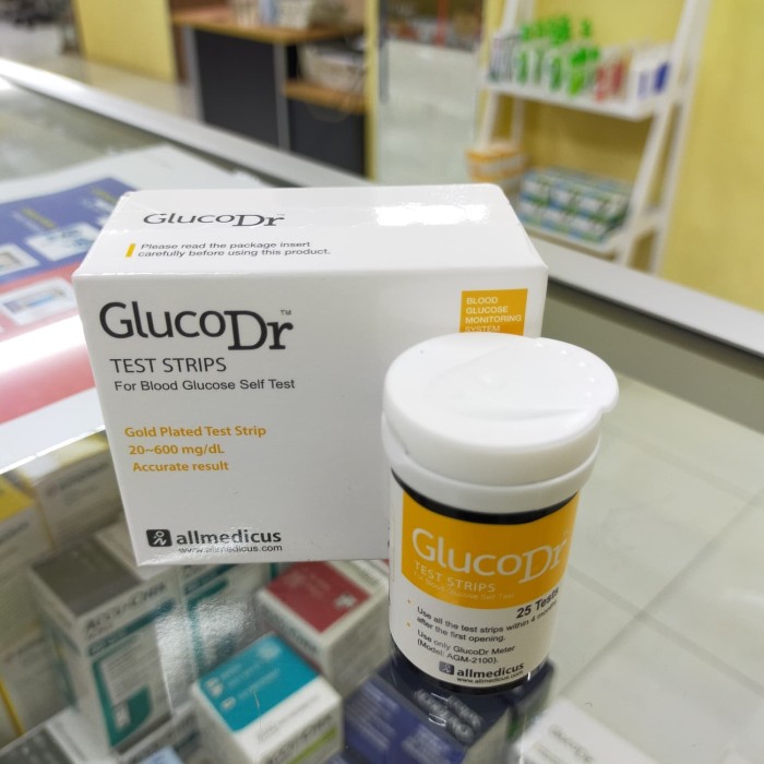Gluco Dr Biosensor/Strip Cek Gula Darah/Stik Cek Gula Darah