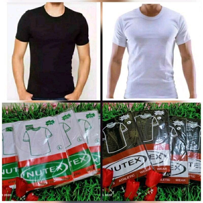Kaos oblong pria polos cowok laki-laki dewasa jumbo hitam