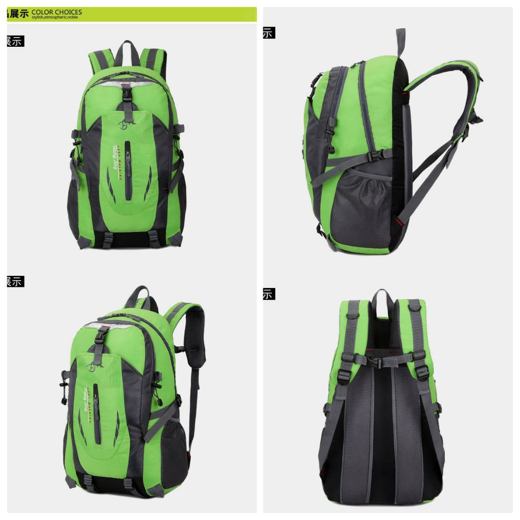 TAS RANSEL ANTI AIR ADVENTURE TA128G3 BACKPACK SEKOLAH HIJAU KULIAH KERJA OUTDOOR CAMPING ANDREW ORI