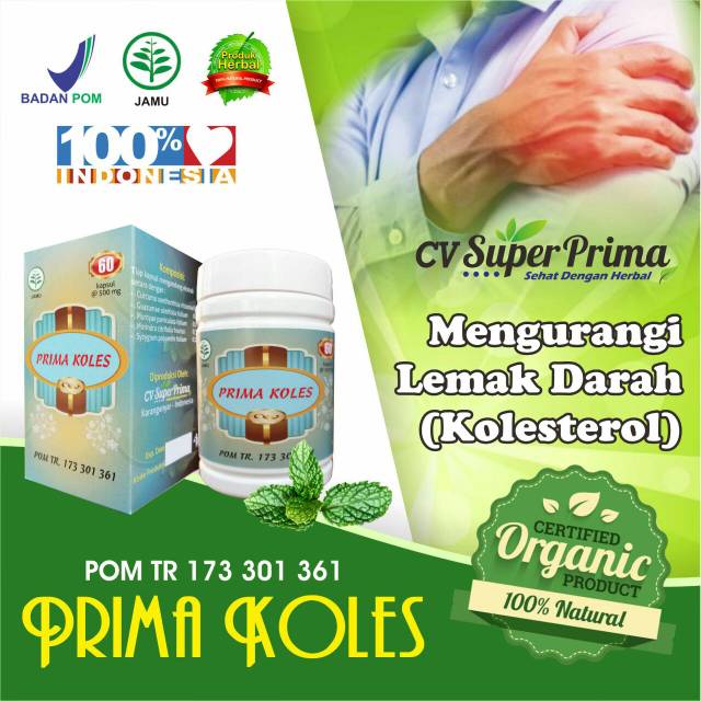 

Obat HerbaL Kolesterol Primakoles 60kaps Extrak Herbal Atasi Kolesterol Basmi Lemak Jenuh Tubuh Anti Oksidan