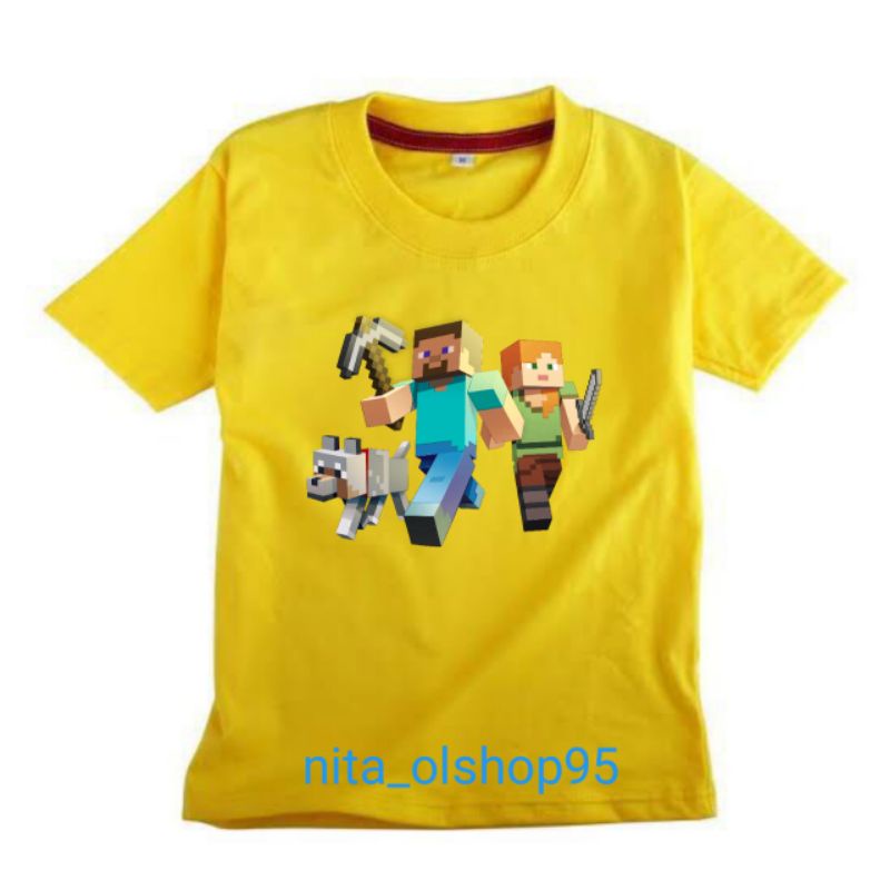 baju anak minicraft kaos minicraft roblox terbaru