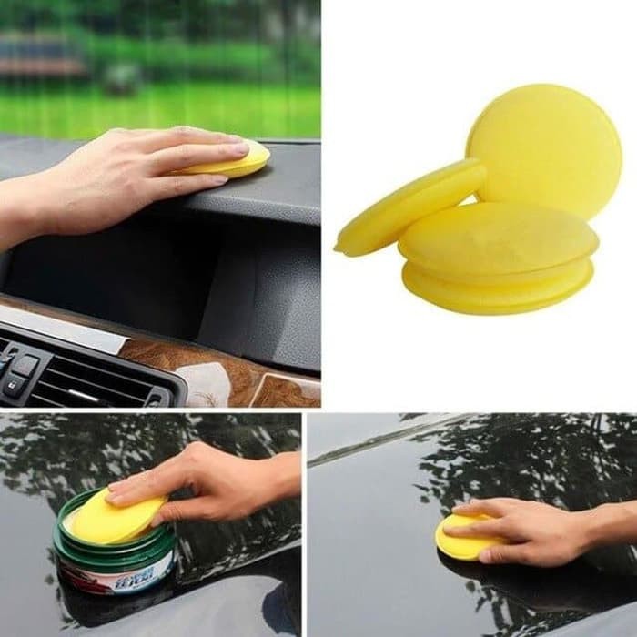 SPONGE APPLICATOR WAX BUSA SPONGE WAX APPLICATOR PAD BUSA POLES MOBIL WAX BUSA SPONGE APPLICATOR APLIKATOR PAD WAX BODY MOBIL 10 CM