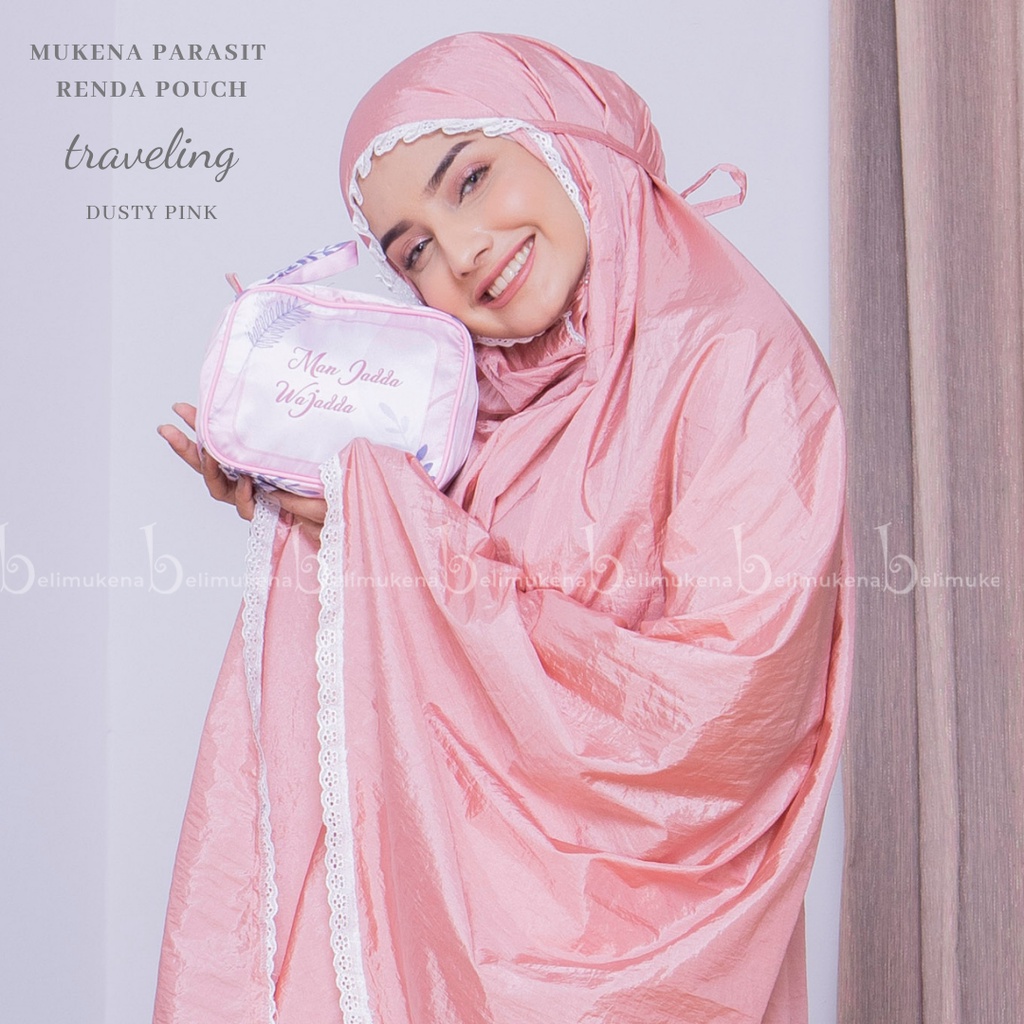 Mukena Dewasa Parasit Renda Pouch Traveling (JUMBO)