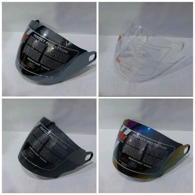 Kaca Helm Visor KYT Vision 1 Warna Bening Smoke Riben Pelangi Silver Chrom