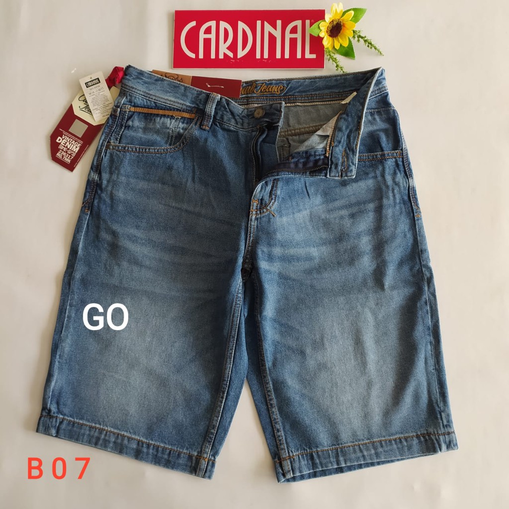 gof 35-CBV CARDINAL JEANS Celana Pria Celana Pendek Bermuda Casual Sobek Slimfit Reguler Fit Reguler