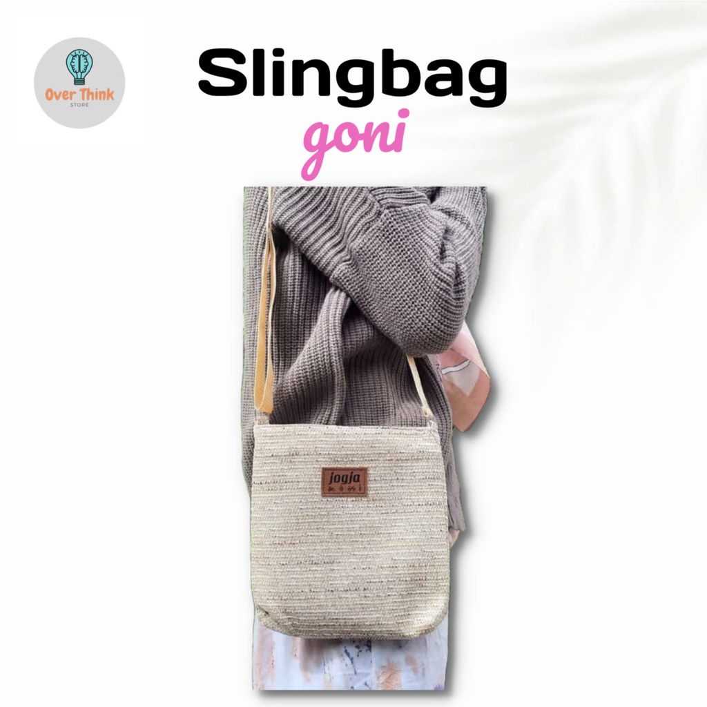 TAS SELEMPANG WANITA TERBARU 2022 BAHAN GONI TEBAL / SLINGBAG GONI WANITA MURAH / TAS SELEMPANG GONI