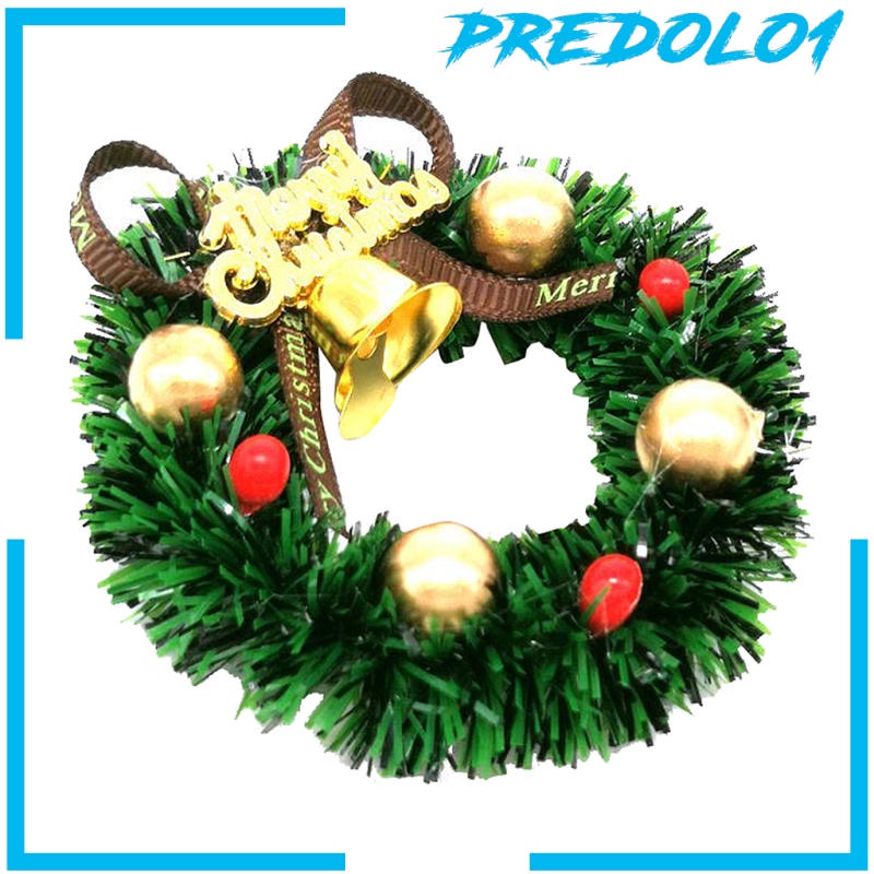 (Predolo1) Miniatur Karangan Bunga Natal Skala 1 / 12 Untuk Dekorasi Rumah Boneka