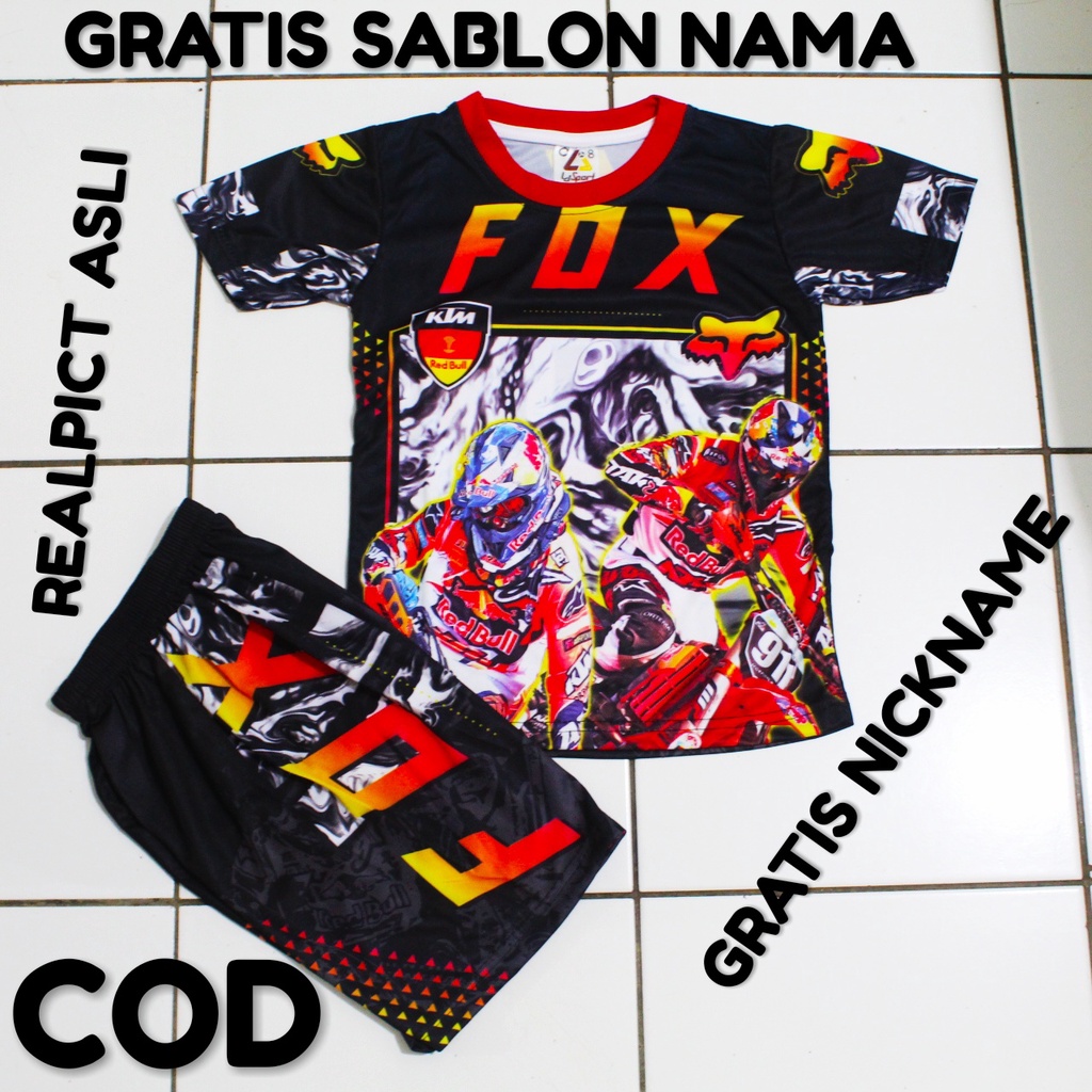 Setelan baju balap/baju motot/setelan motor cross/baju sepeda/setelan baju balap anak laki laki