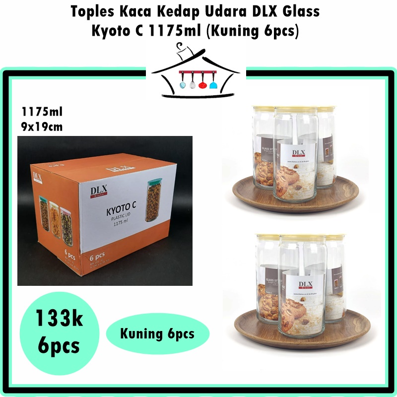 [Set 6pcs] Toples Kaca DLX Glass Kyoto C 1175ml
