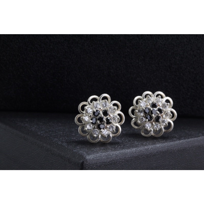 ANTING MAWAR ANTING BUNGA GIWANG PERAK ASLI 925 HANDMADE