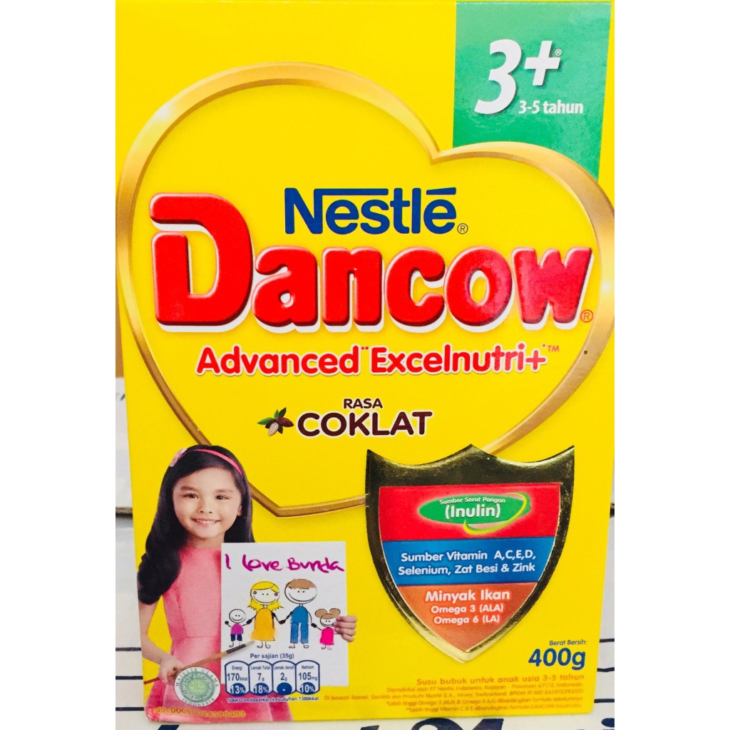 SUSU DANCOW 3 + Isi 400 Gram RASA VANILA DAN COKLAT Dex