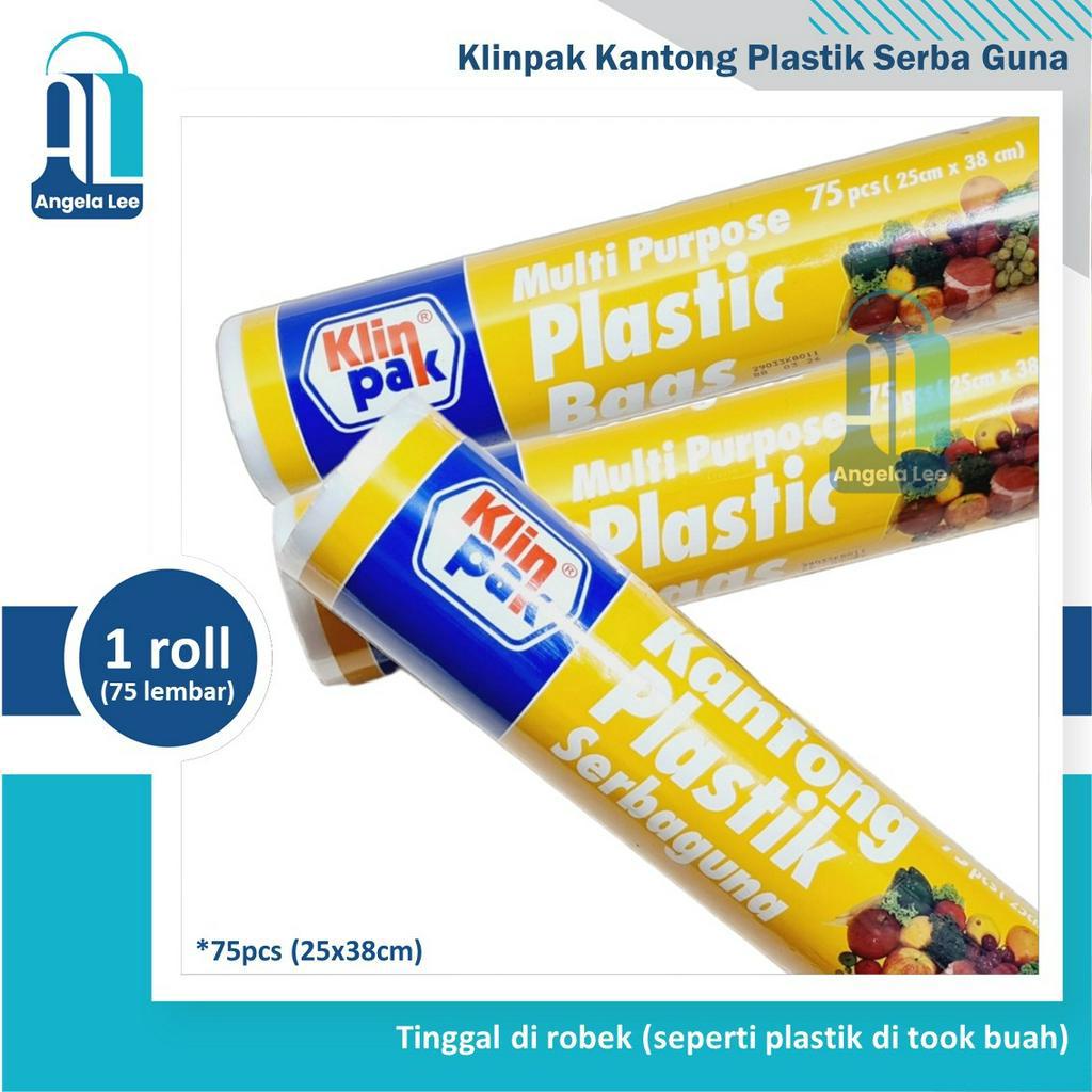 Klinpak Kantong Plastik Serbaguna Foodgrade 25x38cm Buah Sayur Roll 75pcs