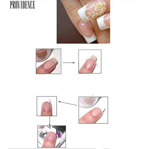 48 Pcs French Stencil Nail Art Bentuk Pinggiran Panduan Manicure DIY Stiker Tips Dekorasi