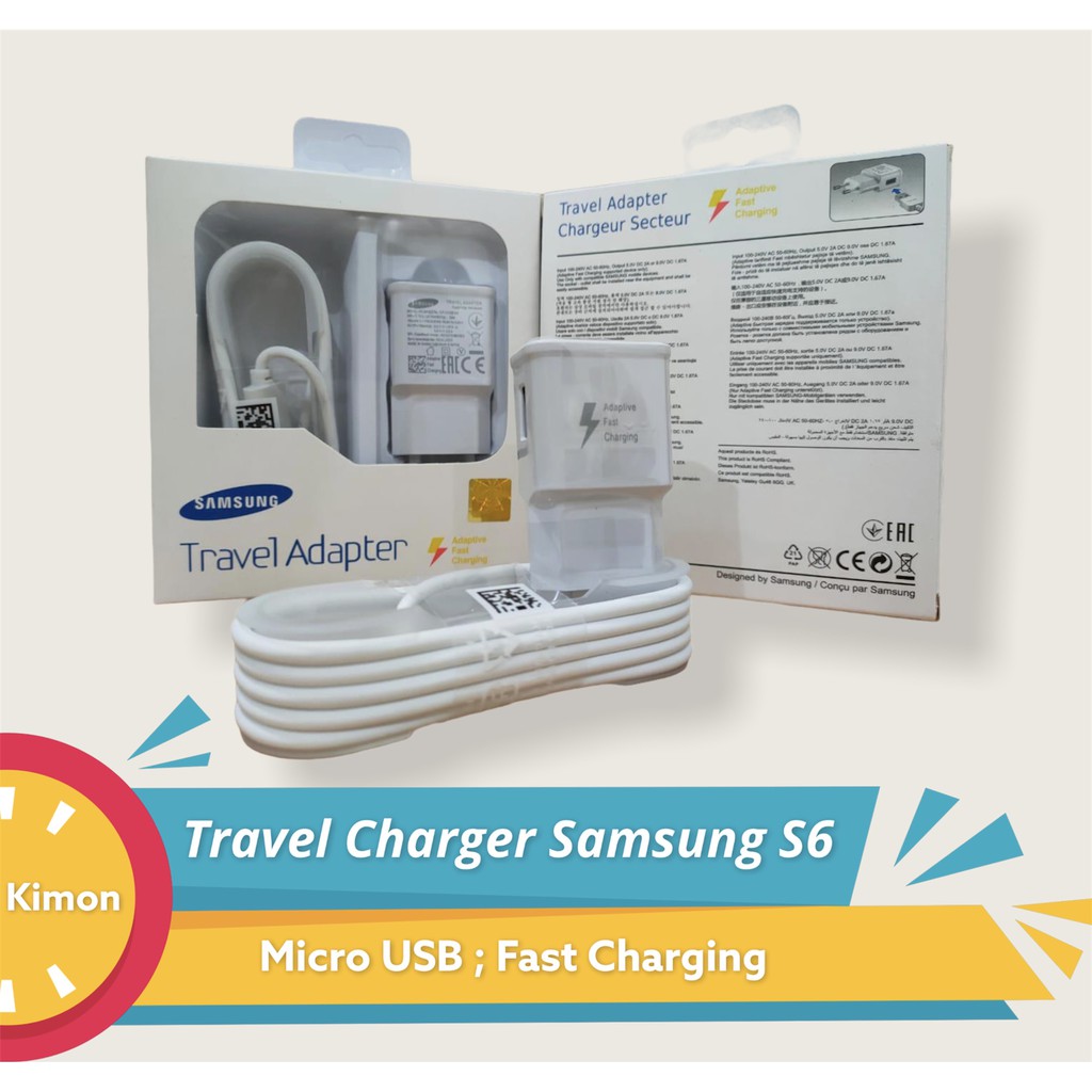 CHARGE SAMSUNG FASTCHARGING TRAVEL CHARGE A6 S6 J2 CASAN HP ORIGINAL99