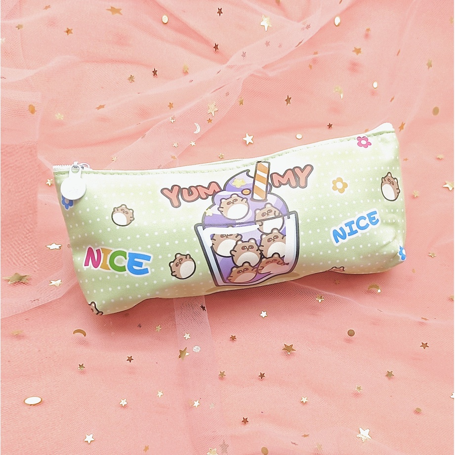 COD KOTAK PENSIL MOTIF LUCU UNIK / TEMPAT PENSIL / KOTAK PULPEN / TEMPAT ALAT TULIS PGS-HIJAU