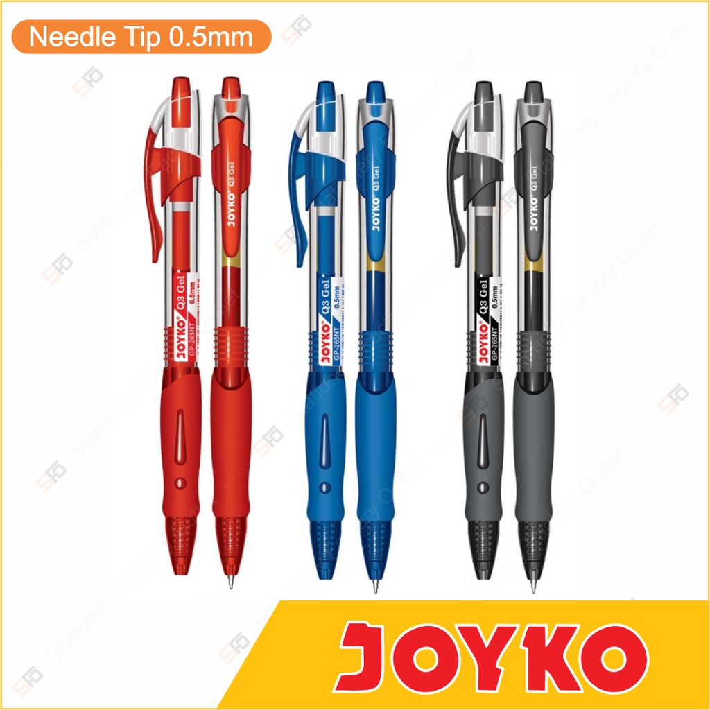 

Pen Q3 Gel Joyko Needle Tip GP-265NT Retractable 0.5 mm - GP 265 NT Q Clicker