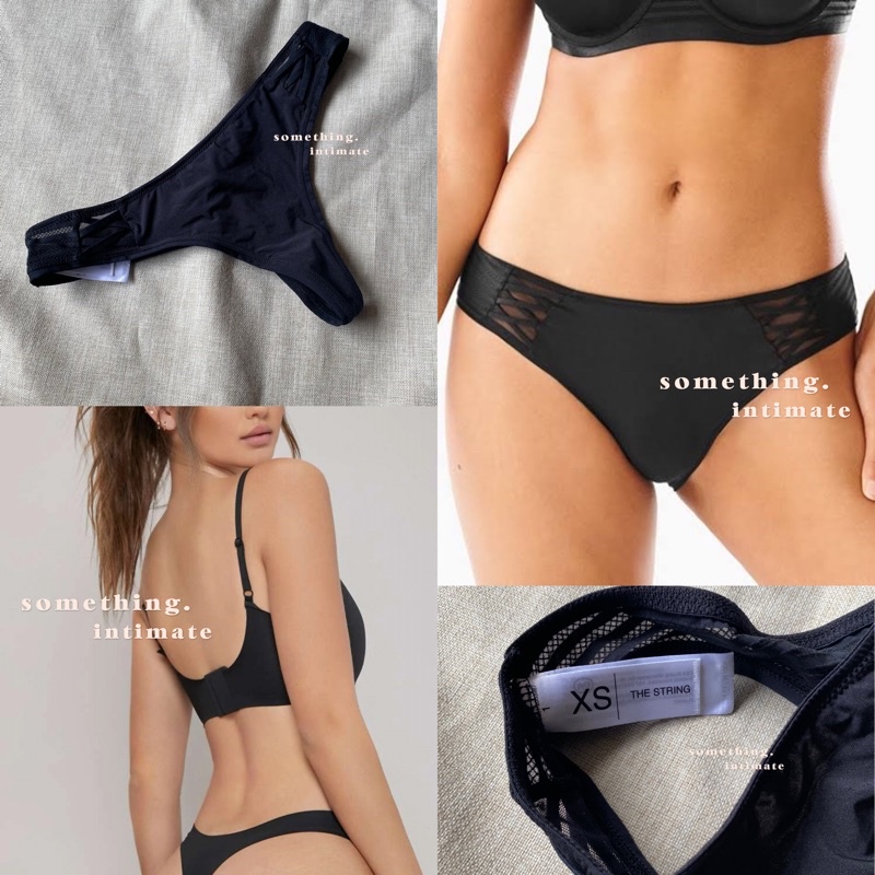 VARIANCE / H&M Lacelys / Besired Lingerie Les Quotidiens Stretch Cotton Lace Gstring Thong Celana Da