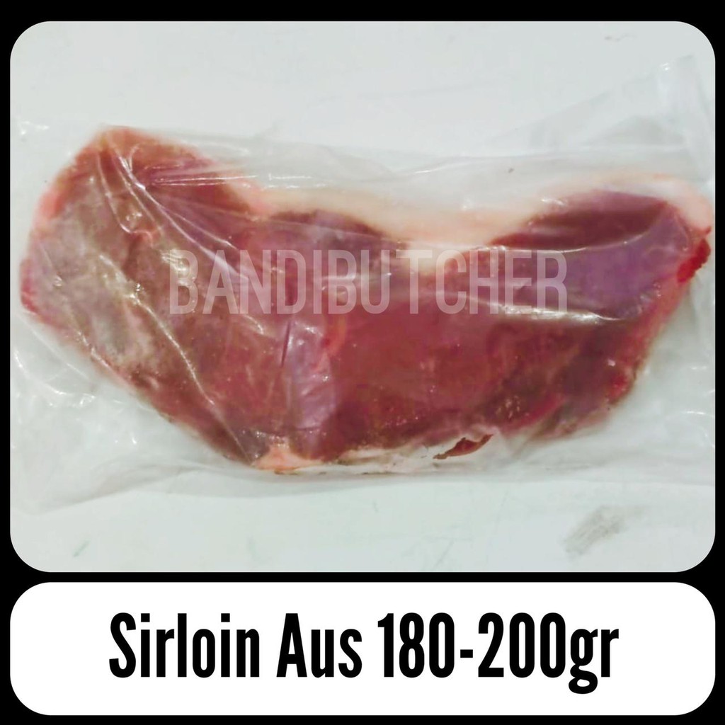 Daging Sapi Sirloin / Has Luar - Beef Steak Impor AUS Grade A 200gr