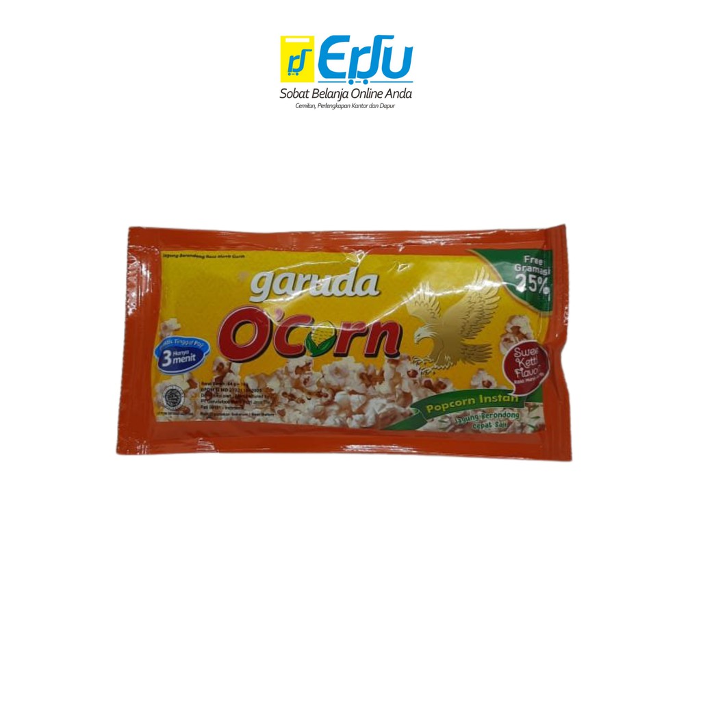 Garuda O'Corn Popcorn Instan Rasa Manis Gurih Kemasan 80Gr