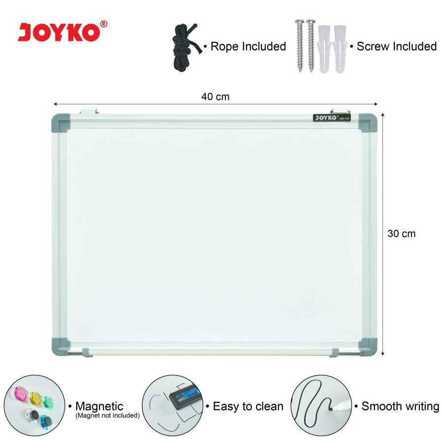 

Whiteboard Papan Tulis Putih Joyko WB-110