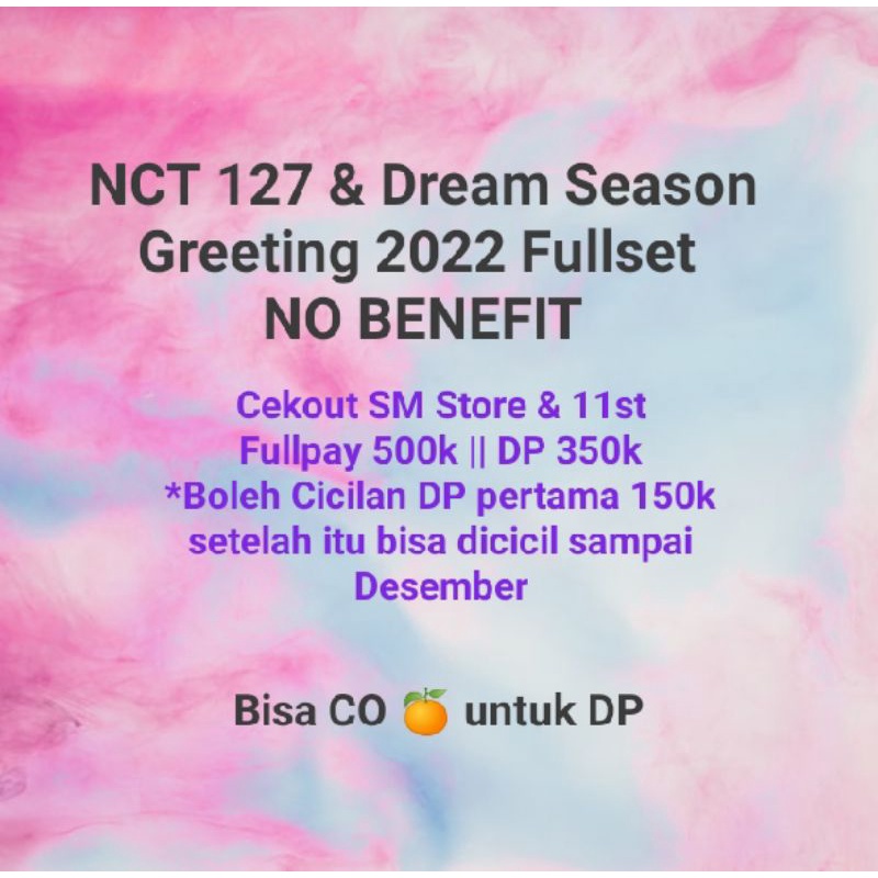 NCT 127 Dream Season Greeting SG 2022 fullset no benefit taeyong jaehyun mark doyoung haechan jaemin