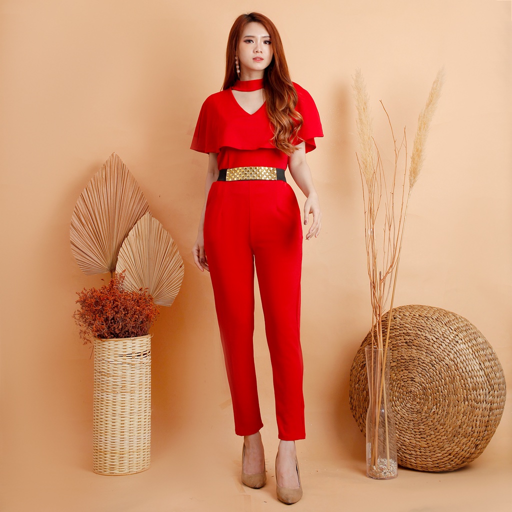 Kathryn collection #1145,  Jumpsuit pjg tgn pdk, bhn scuba gliter import free belt