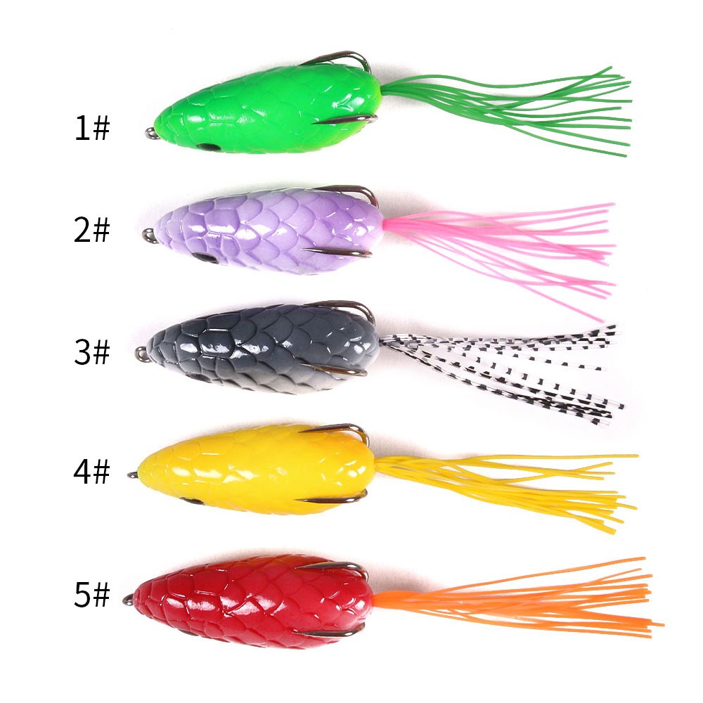 Hengjia 5PCS Umpan Pancing Softlure Bentuk Katak Imitasi 6CM 10G