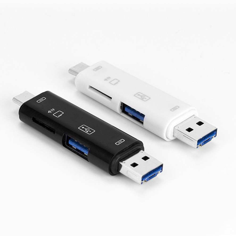 Adaptor Card Reader OTG Micro USB 2.0 Tipe C TF Multifungsi Untuk Keamanan