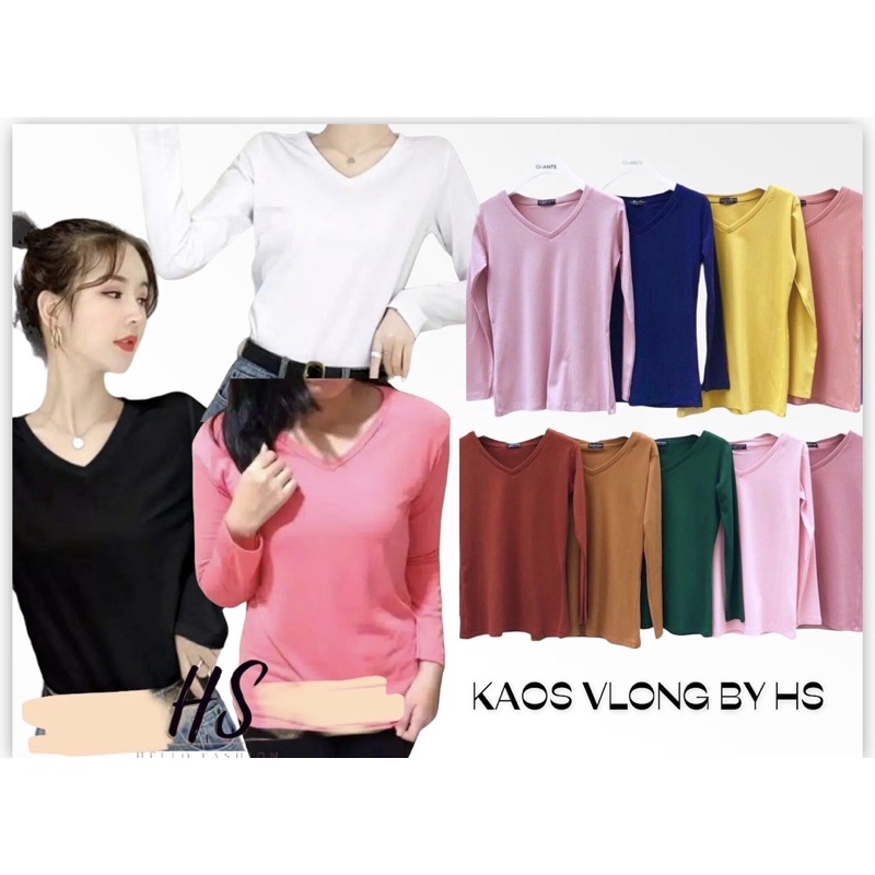 VLONG SIZE L&amp;XL REALPICT/VLONG WANITA/VNECK PANJANG