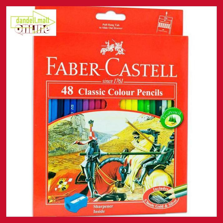 

U8Tyrt67- Pensil Warna Faber Castell 48 Classic / Free Rautan E3Yrf797-