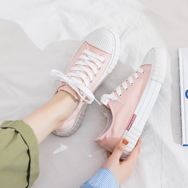 CaniKorea &quot;FREE BOX&quot; Dahyun Sepatu Sneakers Wanita Korea Sneakers Kanvas Sepatu Cassual Stylish 9080