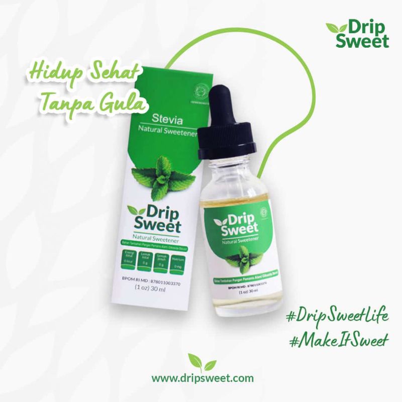 

Stevia Drip Sweet Natural Sweetener 30ml (Stevia Pengganti Gula)