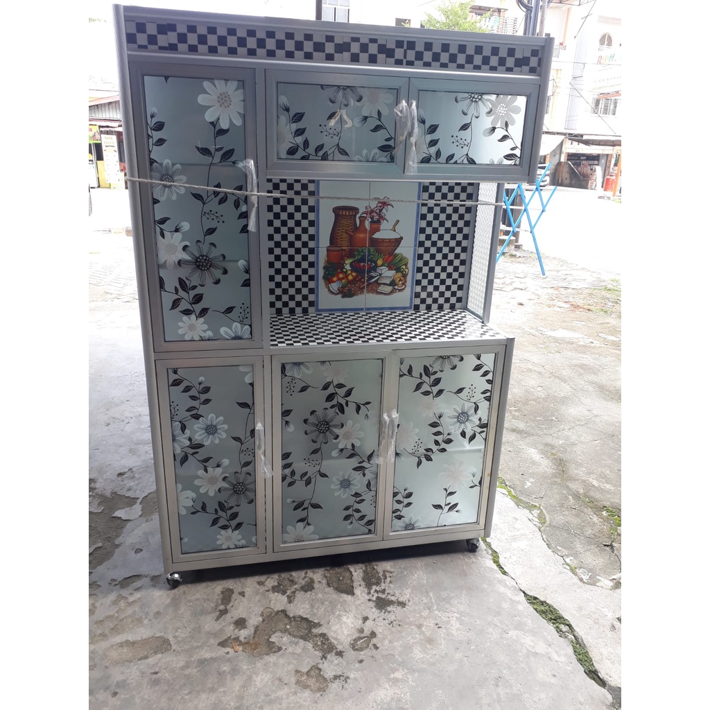 Rak Piring / Lemari Piring / Rak Dapur / Lemari Piring 3 Pintu ( PEKANBARU ONLY )