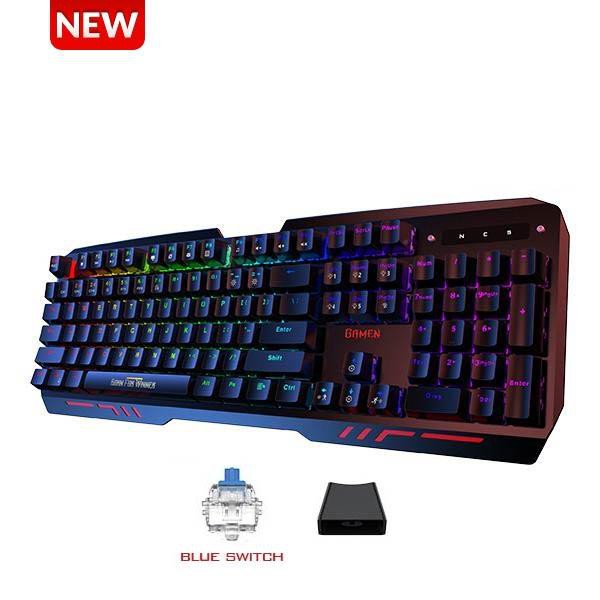 Gamen Mechanical Gaming Keyboard Titan Black Black Original - Garansi 1 Tahun RGB Switch - Rainbow 2