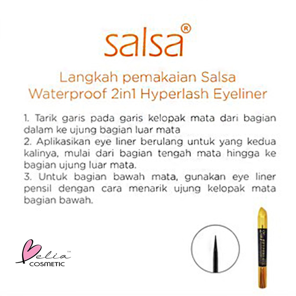 ❤ BELIA ❤ SALSA 2in 1 Hyperlash Eye Liner + Mascara 5gr | Master Eyeliner 5 mL 2 in 1 2in1