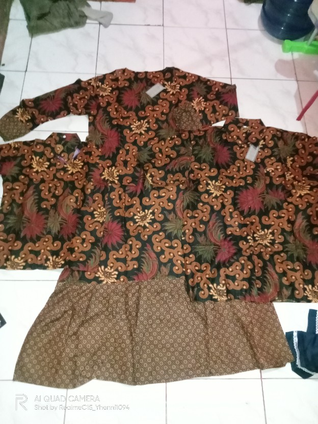 Maura Couple - Sania Ruffle Batik Couple Ori Ndoro Jowi Garansi Termurah