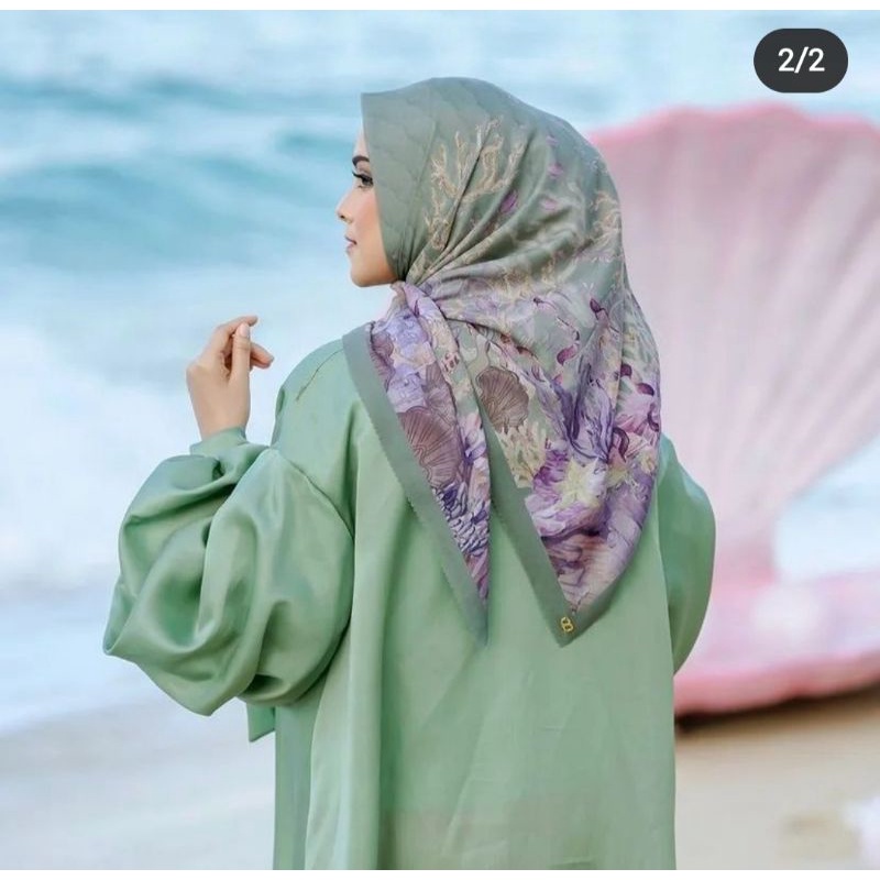 Preloved buttonscarves Mermaid seaweed (Voal)