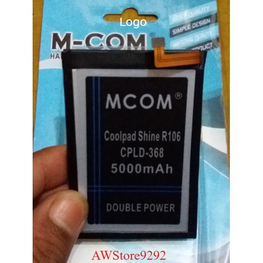 Mcom Battery Batre Baterai Double Power Mcom Coolpad Shine R106 CPLD-368 CPLD368 CPLD 368