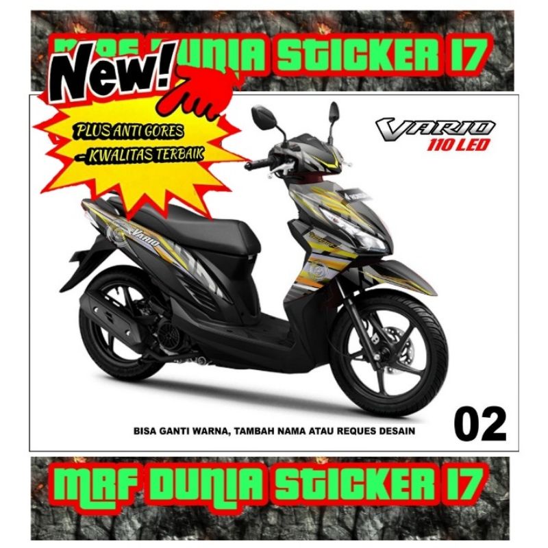 Sticker Decal Motor Vario 110 Led Full Body dekal motor Vario 110 Led Full Body Stiker Striping moto