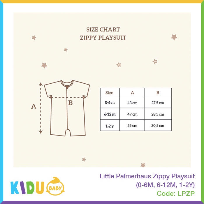 Little Palmerhaus Zippy Playsuit Baju Bayi Baju Anak Kidu Baby