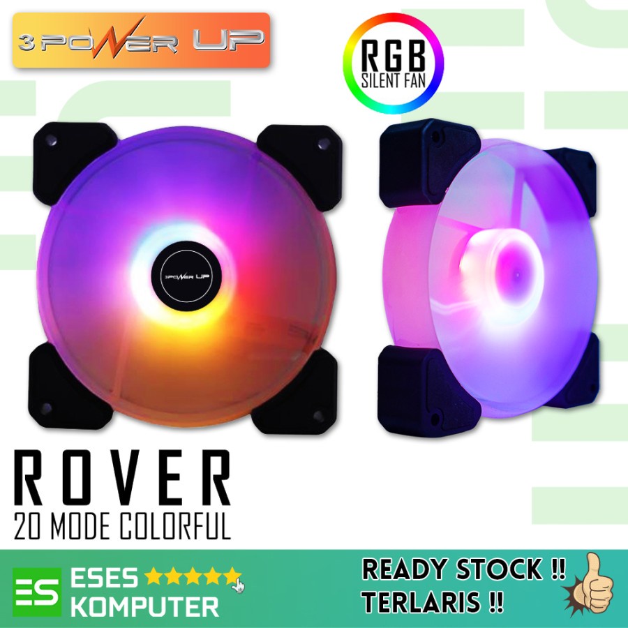 FAN Case 3 Power Up ROVER (RGB FAN) 120mm 12cm LED Rainbow