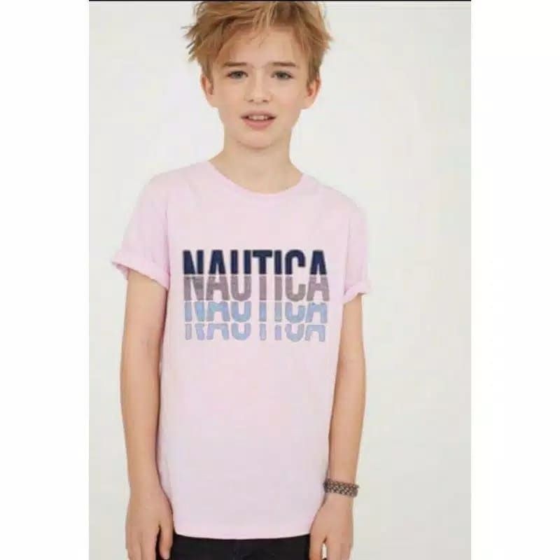 Kaos Nautica original anak cowo ( pink )