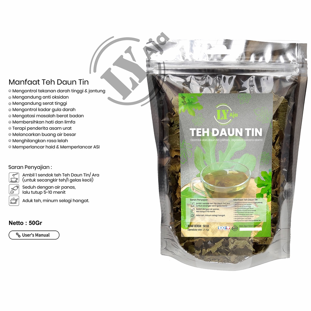 Teh Daun Tin / Ara 50 Gram  LY Aja Ekonomis 50 Gr Herbal Pelangsing Diet